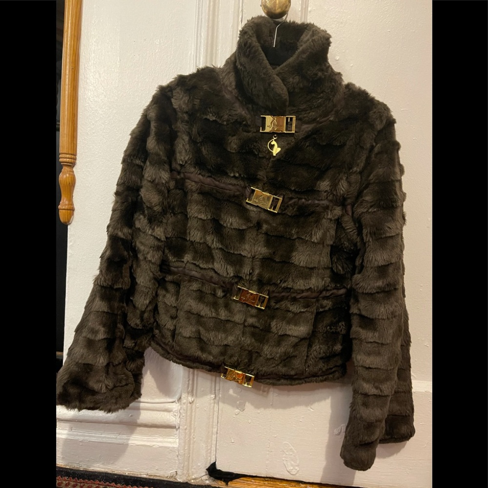 Baby Phat Faux Fur Convertible Jacket to Vest.